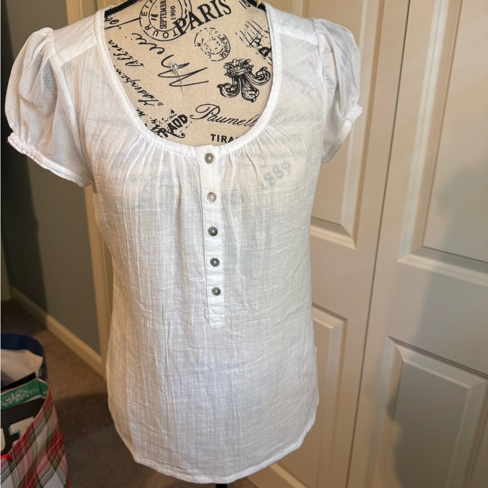 Elegant White Button-Down Blouse
